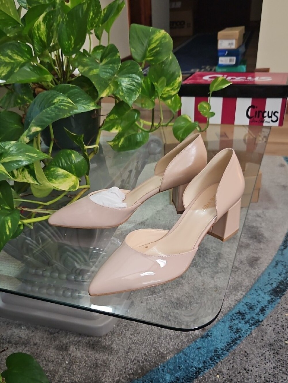 Nine West Blush Patent Pointed D'Orsay Heels - Picture 2 of 5